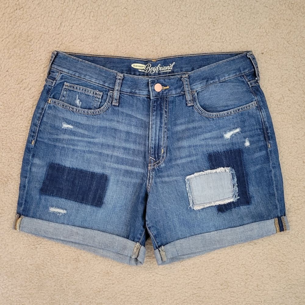 NEW Old Navy Denim Patchwork shorts sz 10